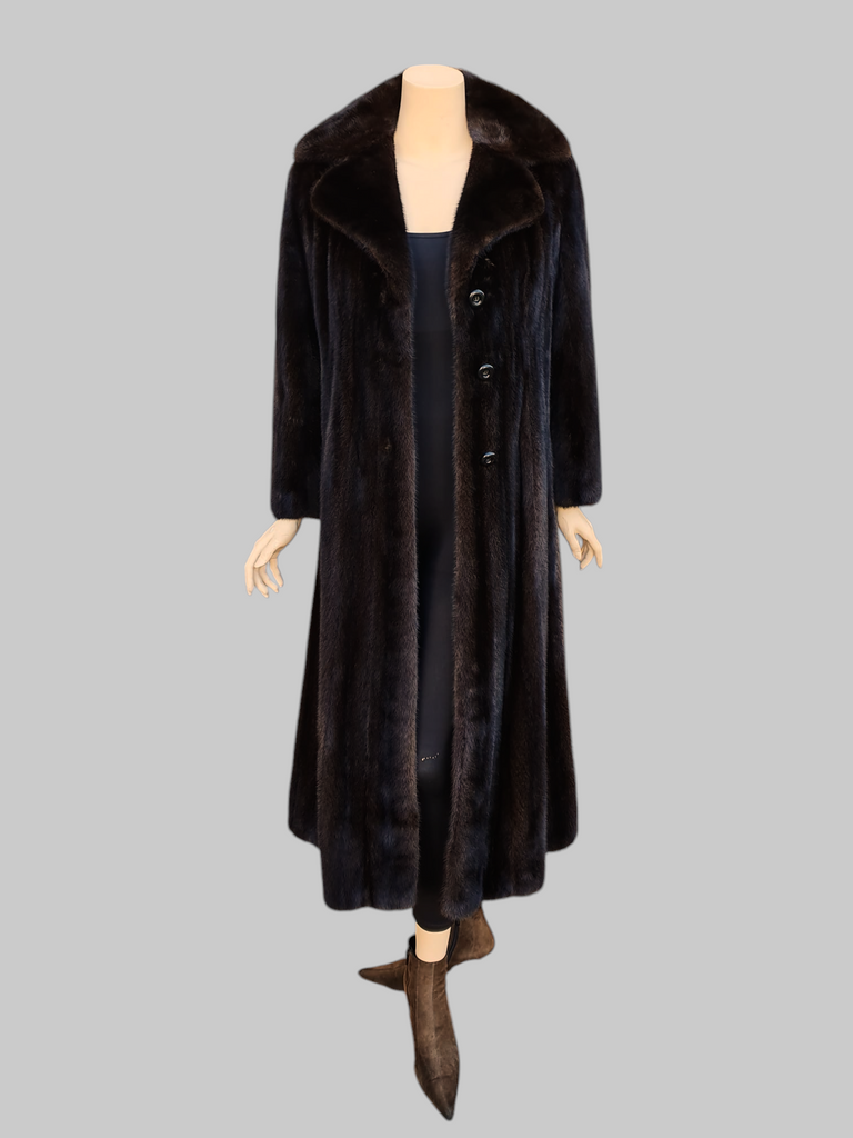 Vintage Neiman Marcus Dark Mink Coat -Small – The Real Fur Deal