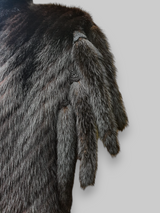 Vintage Reversible Dark Mink & Leather Vest -Medium