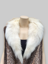 Vintage American Lynx Vest w/ Fox Collar -Large