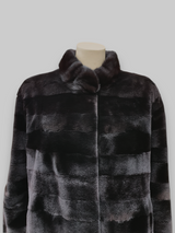 Vintage Black Brown Sheared Mink Reversible Jacket -Medium/Large