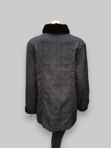 Vintage Black Brown Sheared Mink Reversible Jacket -Medium/Large