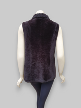 Brown Women's Merino Shearling Lamb Vest w/ Lamb Collar -Size 42