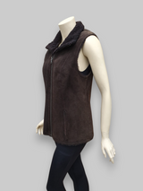 Brown Women's Merino Shearling Lamb Vest w/ Lamb Collar -Size 42