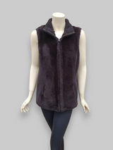 Brown Women's Merino Shearling Lamb Vest w/ Lamb Collar -Size 42