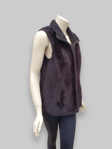 Brown Women's Merino Shearling Lamb Vest w/ Lamb Collar -Size 42