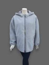 "Suprema" Sand Merino Shearling Lamb Jacket w/ Reversible Raincoat - Size 44