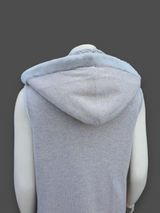 "Suprema" Sand Merino Shearling Lamb Vest w/ Reversible Cashmere - Size 42