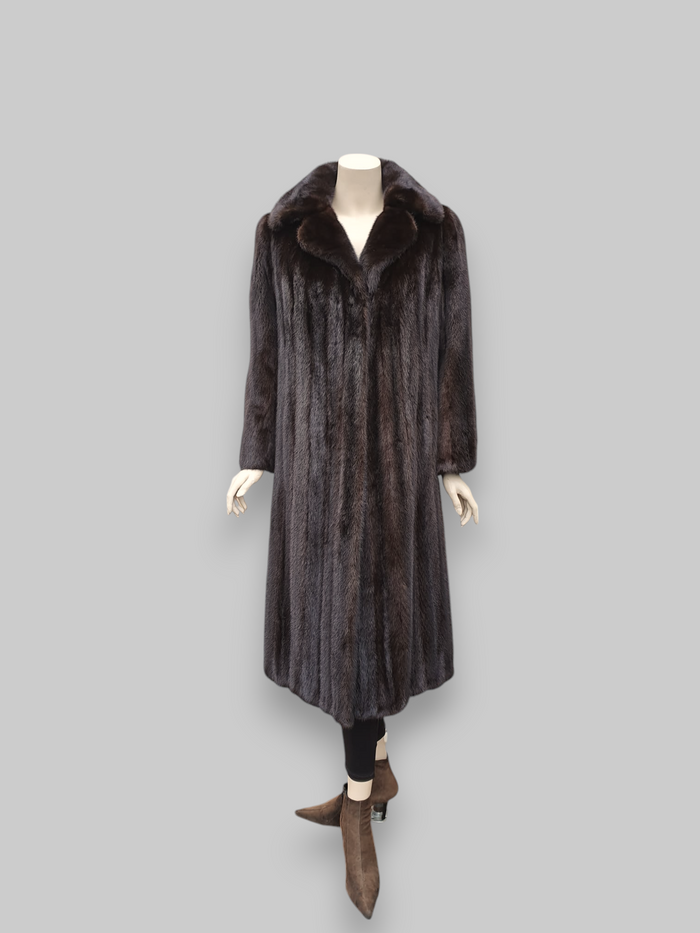 Vintage Ranch Mink Coat (Brown) -Medium
