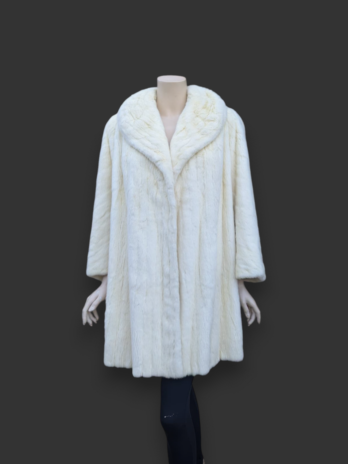 White Ermine Coat -Large