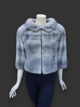 Vintage Cerulean Mink Bolero Jacket -Small/Medium