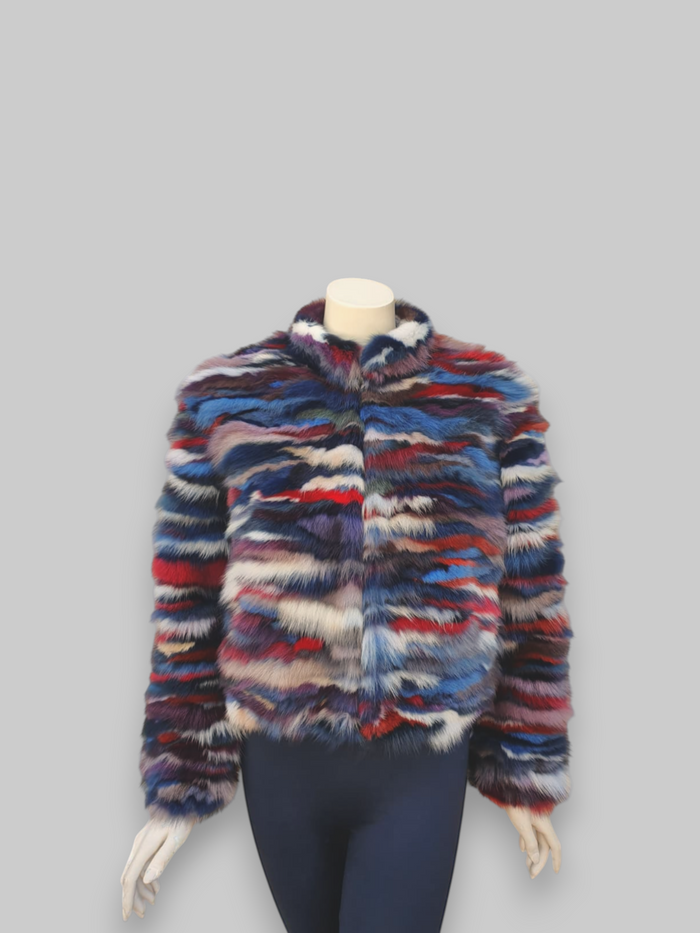 Multicolor Sable Sections Bomber Jacket -Small/Medium