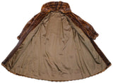 Vintage Brown Wild Type Mink Fur Coat - Large