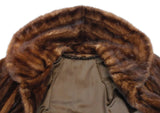 Vintage Brown Wild Type Mink Fur Coat - Large