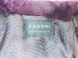 Vintage Purple-Dyed Rabbit Fur and Fox Fur Vest -Large