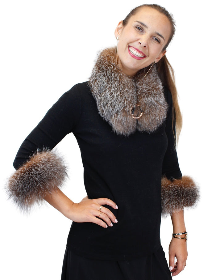 FOX FUR COLLAR / FOX FUR SLAP-ON CUFFS - CHOOSE YOUR COLOR! - from THE REAL FUR DEAL & DAVID APPEL FURS new and pre-owned online fur store!