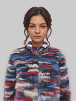 Multicolor Sable Sections Bomber Jacket -Small/Medium