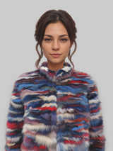 Multicolor Sable Sections Bomber Jacket -Small/Medium