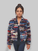 Multicolor Sable Sections Bomber Jacket -Small/Medium