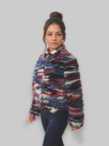 Multicolor Sable Sections Bomber Jacket -Small/Medium