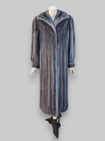 Vintage Blue Iris Mink Fur Coat (Natural Gray) -M