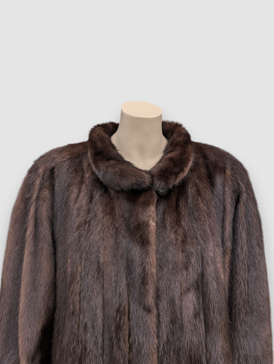 Mahogany Mink Coat -XXL
