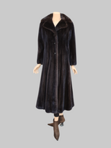 Vintage Neiman Marcus Dark Mink Coat -Small