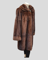 Mahogany Mink Fur ⅞ Coat - side view