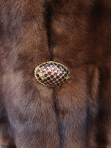 Lunaraine Mink Fur ⅞ Coat - decorative button details