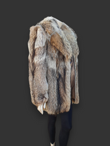 Vintage Mens Coyote Notch Collar Zip Jacket -Medium