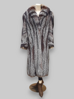 Vintage Silver Fox Coat -Large