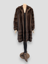 Mahogany Mink 7/8 Swing Coat -XXL
