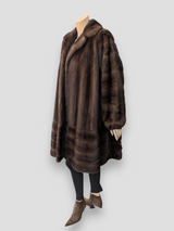 Mahogany Mink 7/8 Swing Coat -XXL