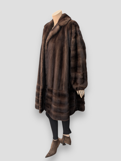 Mahogany Mink 7/8 Swing Coat -XXL