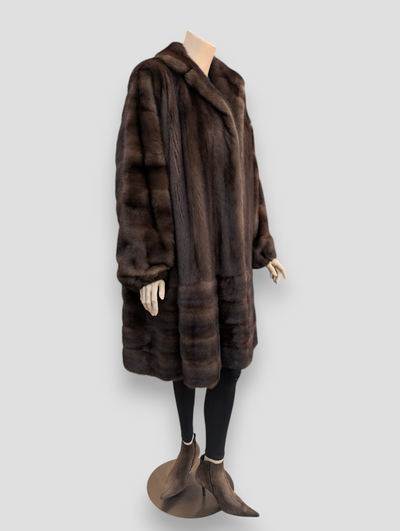 Mahogany Mink 7/8 Swing Coat -XXL