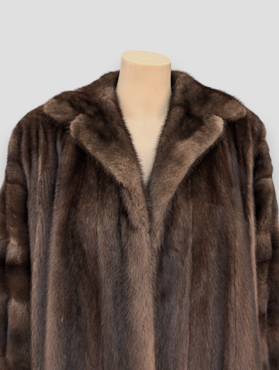 Mahogany Mink 7/8 Swing Coat -XXL