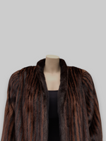 Vintage Ranch/Lunaraine Striped Mink Jacket -Medium