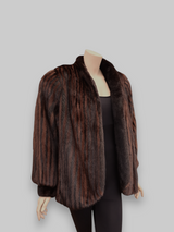 Vintage Ranch/Lunaraine Striped Mink Jacket -Medium