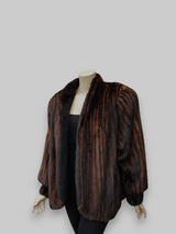 Vintage Ranch/Lunaraine Striped Mink Jacket -Medium
