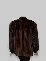 Vintage Ranch/Lunaraine Striped Mink Jacket -Medium