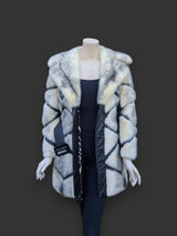 Cross Mink & Leather Stroller -Medium