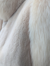 Light Sheared Beaver Vest w/ Shadow Fox Trim -Small/Medium