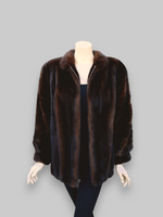 Vintage Mahogany Mink Batwing Jacket -Large