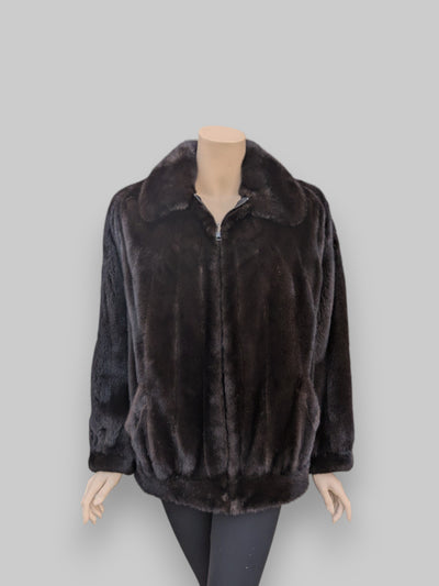 Dark Mink Zip Jacket -Large