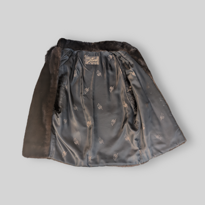 Ranch Mink Vest w/ Black Fox Trim -XL