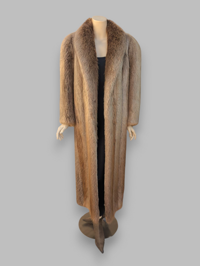 Long Hair Blonde Beaver Coat -Mens Size 42/Womens Large
