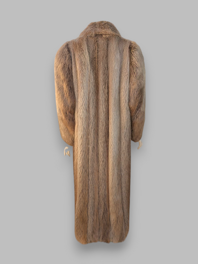 Long Hair Blonde Beaver Coat -Mens Size 42/Womens Large