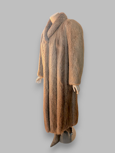 Long Hair Blonde Beaver Coat -Mens Size 42/Womens Large