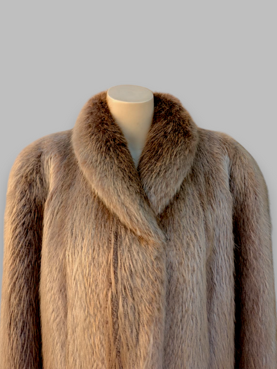 Long Hair Blonde Beaver Coat -Mens Size 42/Womens Large