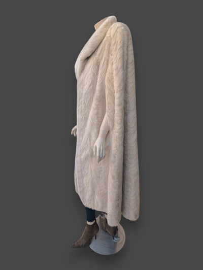 Light Mink Sections Cape -One Size - The Real Fur Deal