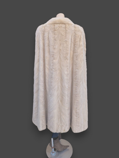Light Mink Sections Cape -One Size - The Real Fur Deal